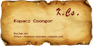 Kopacz Csongor névjegykártya