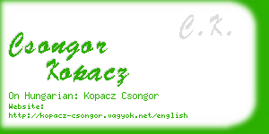 csongor kopacz business card